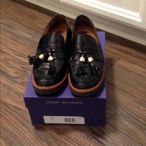 Stuart Weitzman Black Manila Loafers